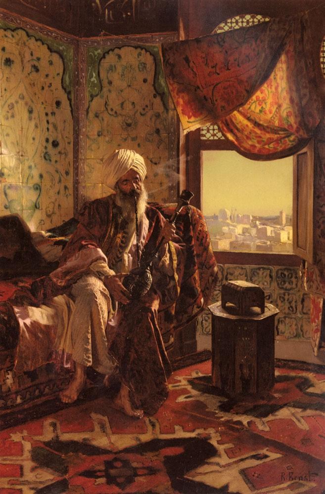 Rudolf Ernst Smoking The Hookah